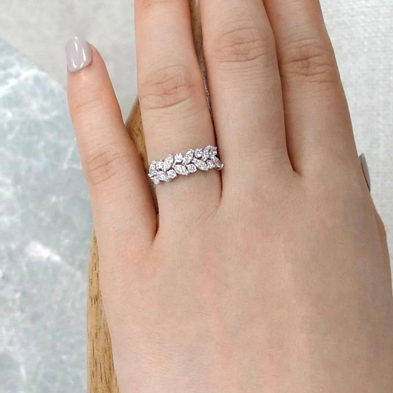 Huitan Exquisite Women Rings with Marquise CZ  Color Fashion Versatile Finger Accessories for Female Temperament Jewelry