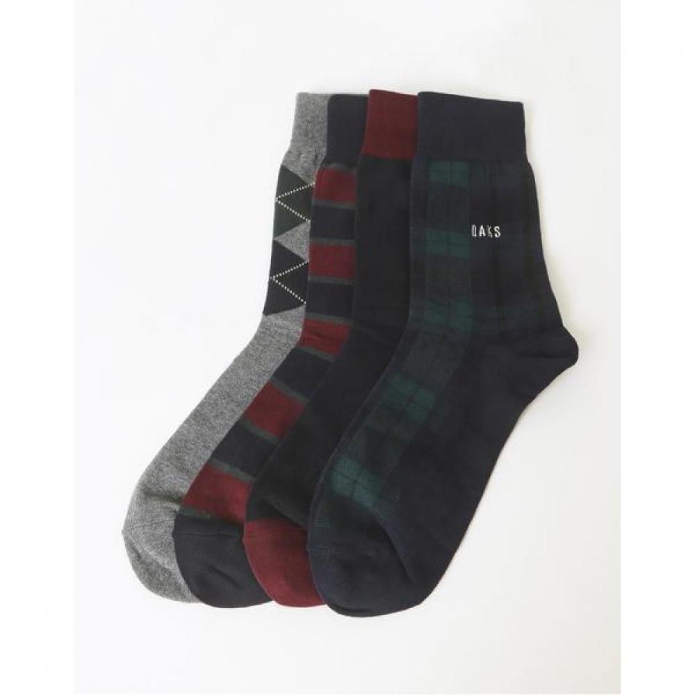 DakS Men S Mixed Pattern Long SockS 4 pairS Set dbSS4f909bk