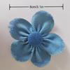 1PC Headwear Accessories Crafts Supplies Sewing Applique for Clothes Decoration Denim Cloth DIY Blue Flowers