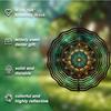 1pc 2D Mandala Wind Chime, Colorful Metal Garden Aesthetic Hanging Decor, No Battery Required, Outdoor Christmas and New Year Gift