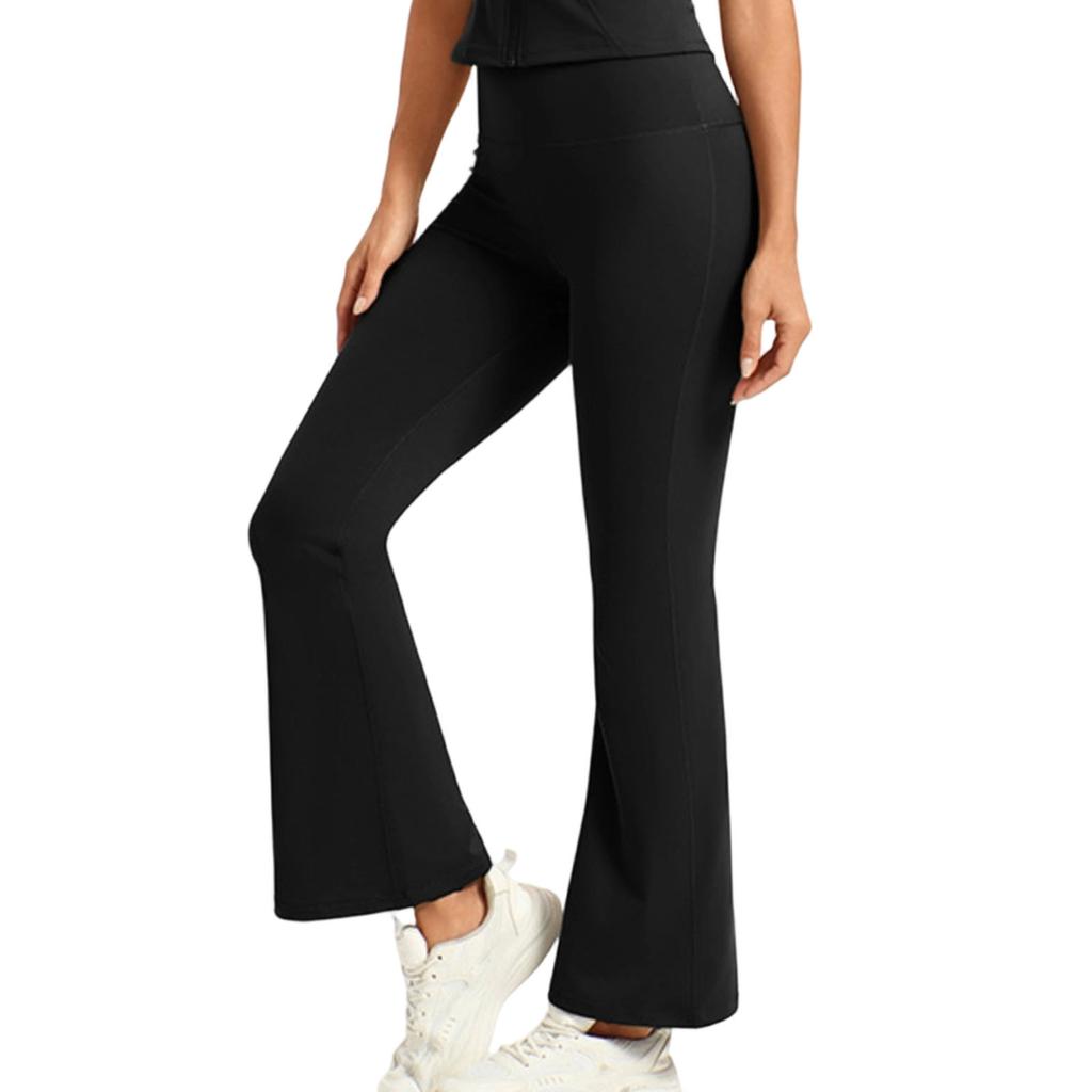 Women's -Color High-Waisted Flared Pants — Butt-Lifting Fitness, Dance, And Sportswear