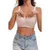 Soutien-gorge sans armature rose pour femme Fermeture avant Support confortable Lingerie