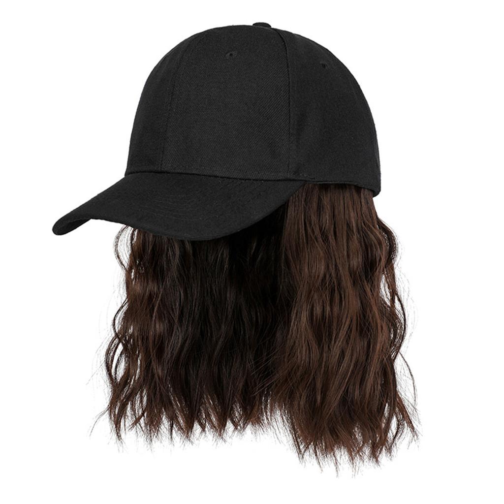 Women Short Curly Hair Cap Fashion Adjustable Baseball Hat with Wig Dress Up Accessories Fashion Bob Wig Hat Headwear