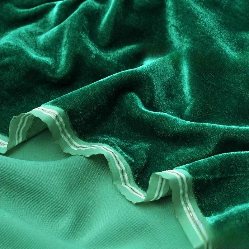 Non-elastic Woven Velvet Designer Fabric for DIY Sewing Dress Set,Half Skirt, Wide-leg Pants, Cotton-like Lustrous Velvet Fabric