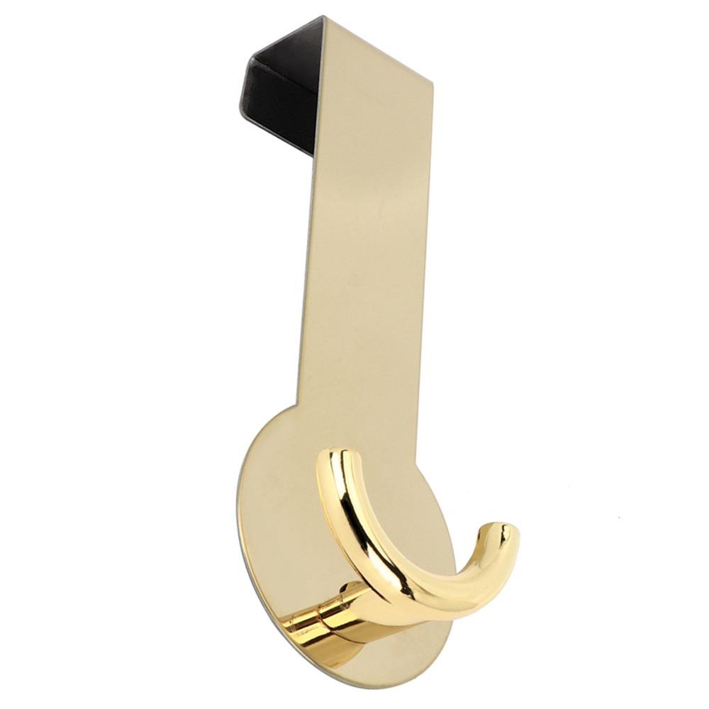 2pcs Gold/Black Door Hanger Fits 1.18in Thick Drawer Hook Heavy Duty Rack  For Clothes Bag Organizer