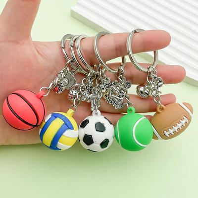 Δημιουργικό Αθλητικό Μπρελόκ: Κρεμαστό Μπάλας Ποδοσφαίρου, Τένις, Μπάσκετ, Ράγκμπι από Καουτσούκ PVC - Μικρό Δώρο