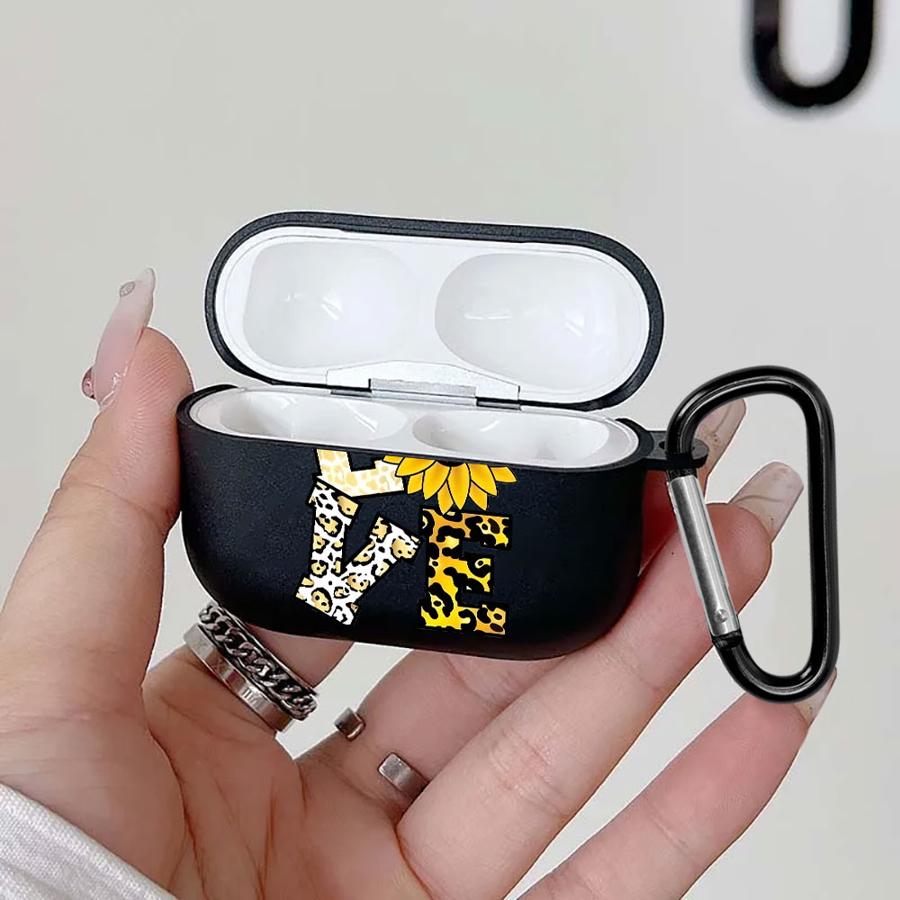 Earphone Cases Cover Case For Airpods 1 Pro3 3 2 Pro Pro2 4 LOVE Sunflower Pattern