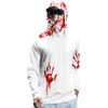 Herren Langarm Kapuzen T-Shirt Schnelltrocknend Sonne Halloween zum Angeln Fitness Sport