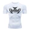 Kompressionsshirt Herren Kurz Lauf T-Shirt Fitnessstudio Sporttop Schnelltrocknend Atmungsaktiv Schwarz Fitness Sportbekleidung Bodybuilding Kleidung