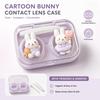 Cartoon Bunny Contact Lens Case Double Compartment Contact Lens Box Companion Box  For Women Girls