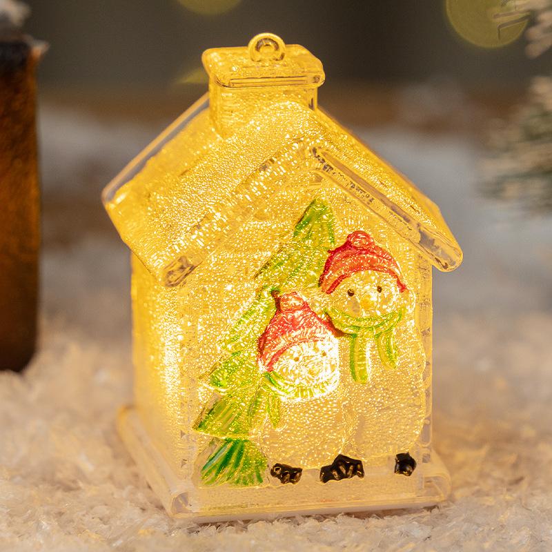 Christmas Ornaments Christmas Decorations, Small Houses Glowing Christmas House Small Gifts