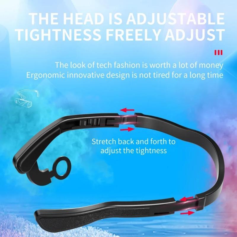 Ear Clip Headlamp 55g Ultra Lightweight Dual Light Source Heat Dissipation Power Display Focus Beam Head Mounted for Outdoor