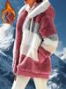 Women's Stylish Fleece-Lined Hooded Winter Coat with Zipper Pockets - Warm Plush,Casual Fall/Winter Jacket for Outdoor Comfort, Ladies Winter Coats