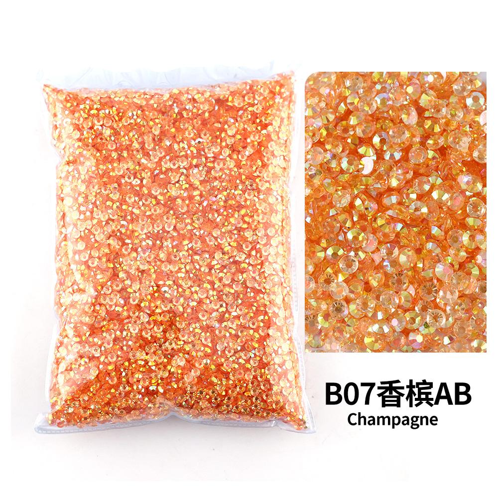 Wholesale Bulk Resin Rhinestone Jelly Color AB transparent AB 2mm,3mm,4mm,5mm,6mm Facets FlatBack Nail Art Garment Decoration