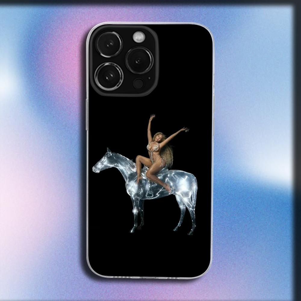 Singer B-Beyonce Phone Case For iPhone 16,15,14,13,12,11 Plus,Pro,Max,XR,XS,X,Plus,SE,Mini Transparent Soft Cover