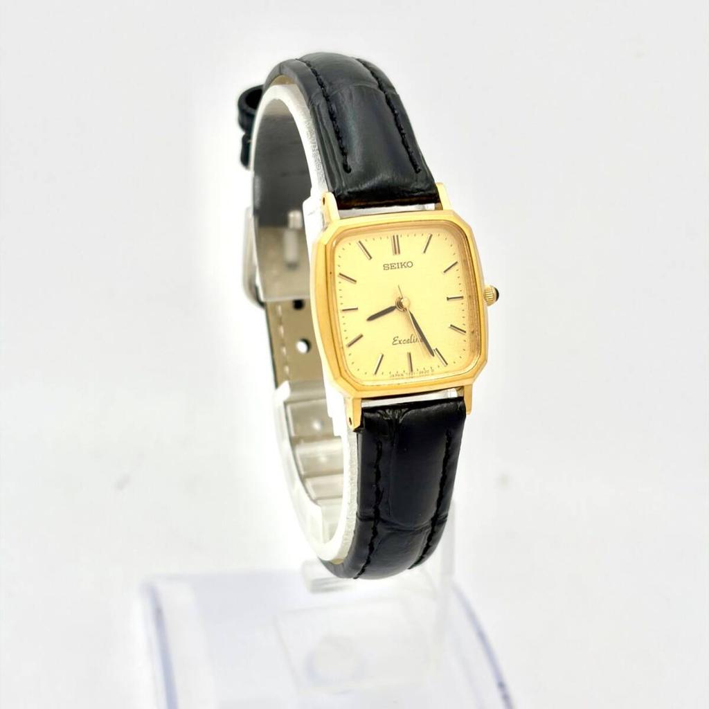 SEIKO Exceline Octagon Watch 901211 with New Strap [Excellent Condition/New Battery] Women's 7321-6570