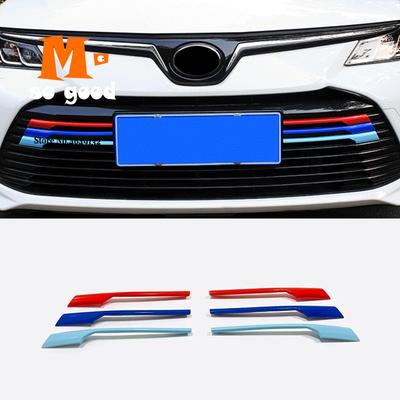 Για Toyota Corolla Sedan ABS Αυτοκίνητο Μπροστινή κεφαλή μάσκα φράχτη Διακοσμητική λωρίδα Κάλυμμα Διακοσμητικό αξεσουάρ στυλ αυτοκινήτου