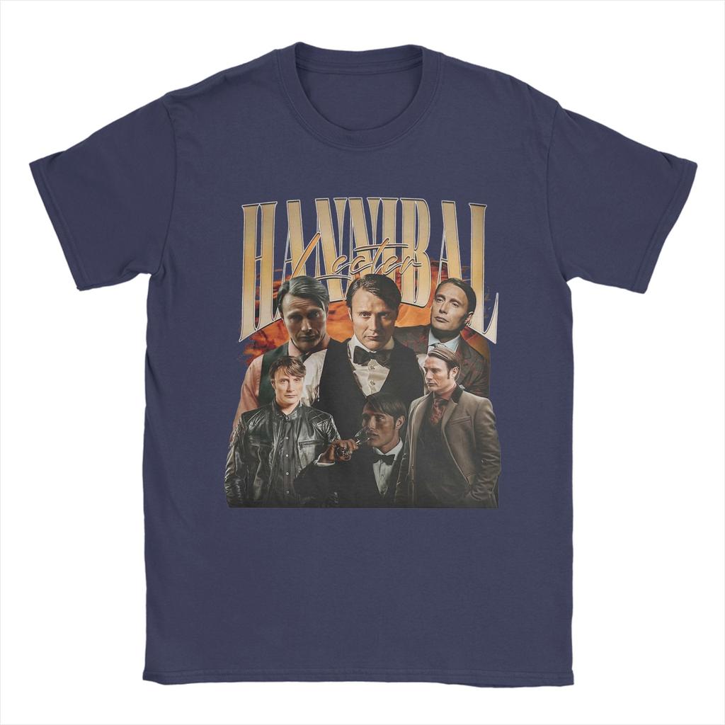 Hannibal Lecter Mads Mikkelsen Maglietta Unisex s 100% Cotone T-Shirt Girocollo Maglietta Manica Corta Abbigliamento Regalo di Compleanno