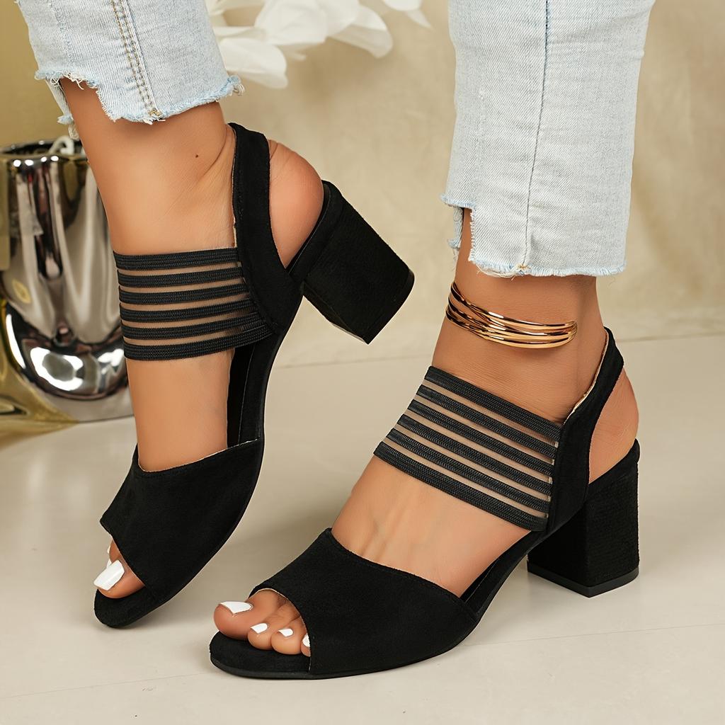 Women's Summer Colorful Ribbon Sandals - High Heel Cross Strap Ankle Strap Sandals, Round Toe Rhinestone Buckle Dressy Sandals for Ladies