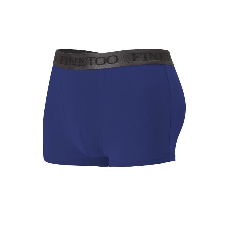 FINETOO Men Pure Cotton Boxer Brief Soft and Breathable Underwear Sweat Absorbing and Antibacterial Panties S-XXL