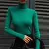GMXIA Cămașă de damă cu gât pe jumătate înalt, cu fundul toamnei și iernii, cu temperament nou și pulover interior elegant, subțire și cald, cu mâneci lungi