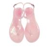 Sandali bassi da donna in PVC con cinturino a T in gelatina - Moda estiva