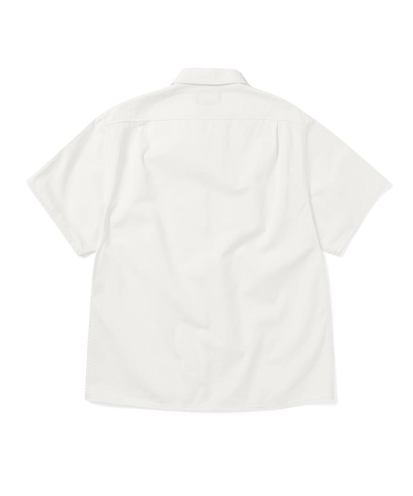 THISISNEVERTHAT Washed Denim Zip S/S Shirt Off White