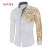 Gold Printed Shirt Printed Totem Long Sleeve Shirt African Party Shirt
