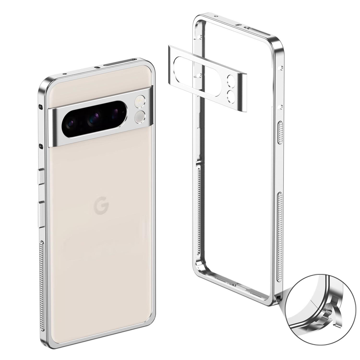 

Compatible with Google Pixel 8, 8 Pro, 7 Pro - Metal Seahorse Buckle Edge Add-On Google Pixel 8 Pro