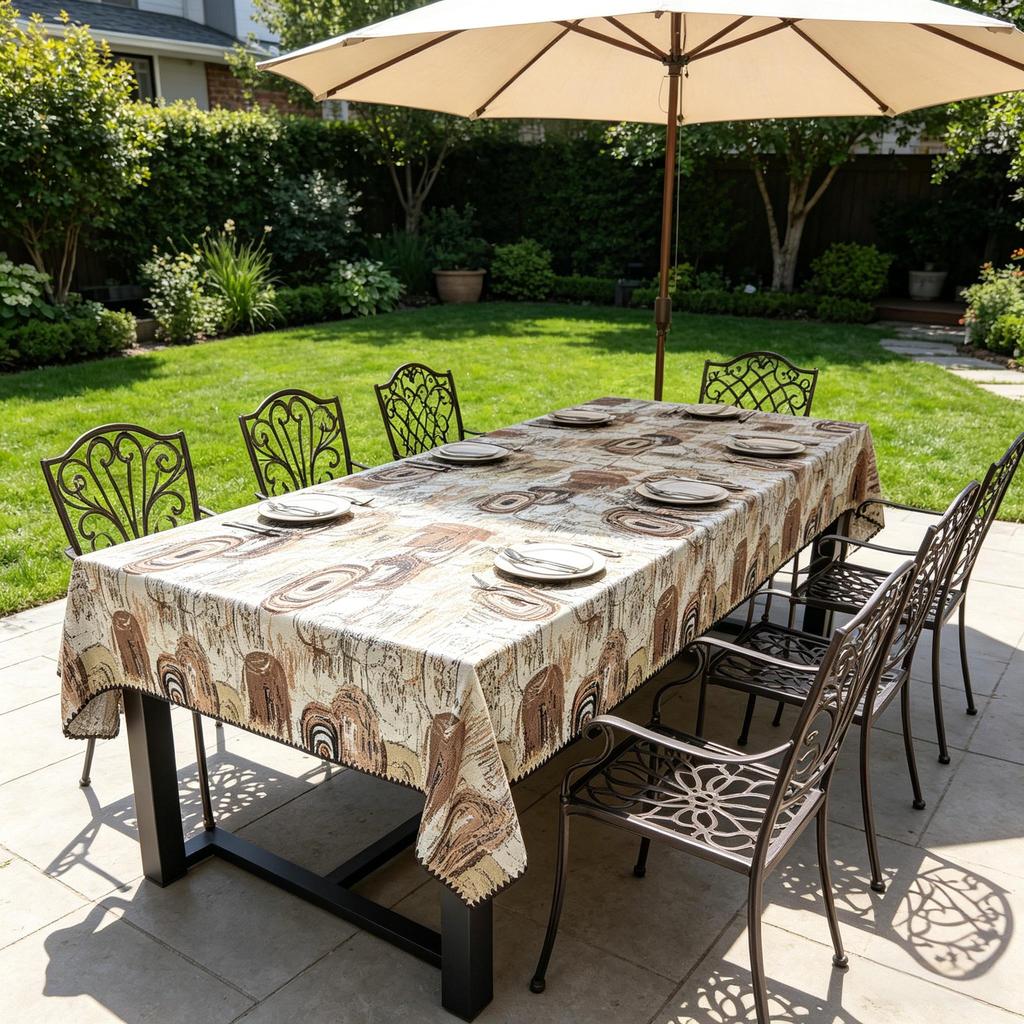 Home Dining Kitchen Party Classic Style Cotton Linen Rectangle Soft Washable Table Cover Decorative Table Cloth