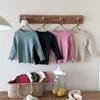 Swetry Dziewczęce i Chłopięce Dzianinowe, Wszechstronne Elastyczne Swetry na Odzież Dziecięcą Długi Rękaw Jednolity Kolor Ściągacz Dziecięce Swetry