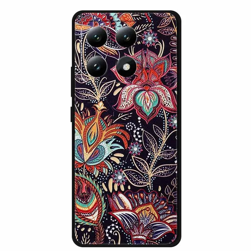3D Flowers Case For Xiaomi 17 pro max Coque Relief Embossed Blossoms Funda Silicone Soft Back Phone Cover For Xiaomi17 TPU Para