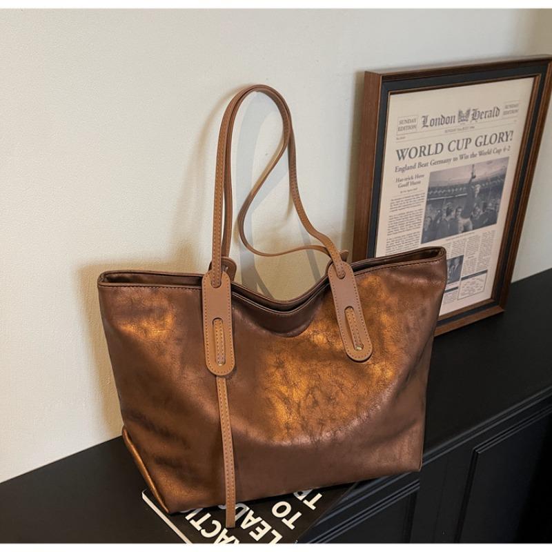 Large-capacity Hand-held Fashionable Tote Bag for Student Commuting and Class Use, Single-shoulder Bag