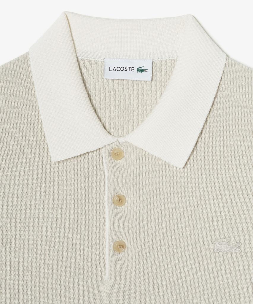 LACOSTE Men'S Rib Collar Spun Yarn Short Sleeve Sweater Polo Shirt Ph943E-56G I18