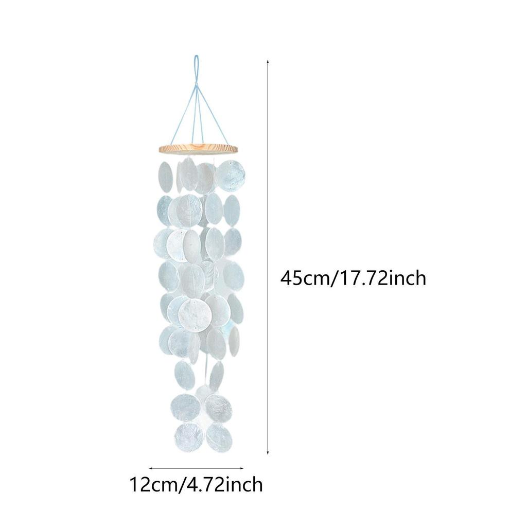 Muszelki Dzwonki Wietrzne Ornament Ręcznie Robiony Wszechstronny 4,7x17,7 cala na Przód