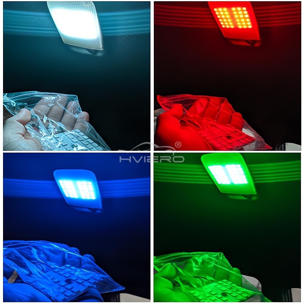 2 Stück Auto LED T10 5050 12/15/24/36 SMD Innenkeil RGB Panel Leselichter Innenraum Auto Kennzeichenleuchte BA9S Adapter