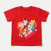 Paw Patrol Kids T Shirt Cotton Short Sleeve Summer Toddler Boys Girls Casual Top with Heart Print