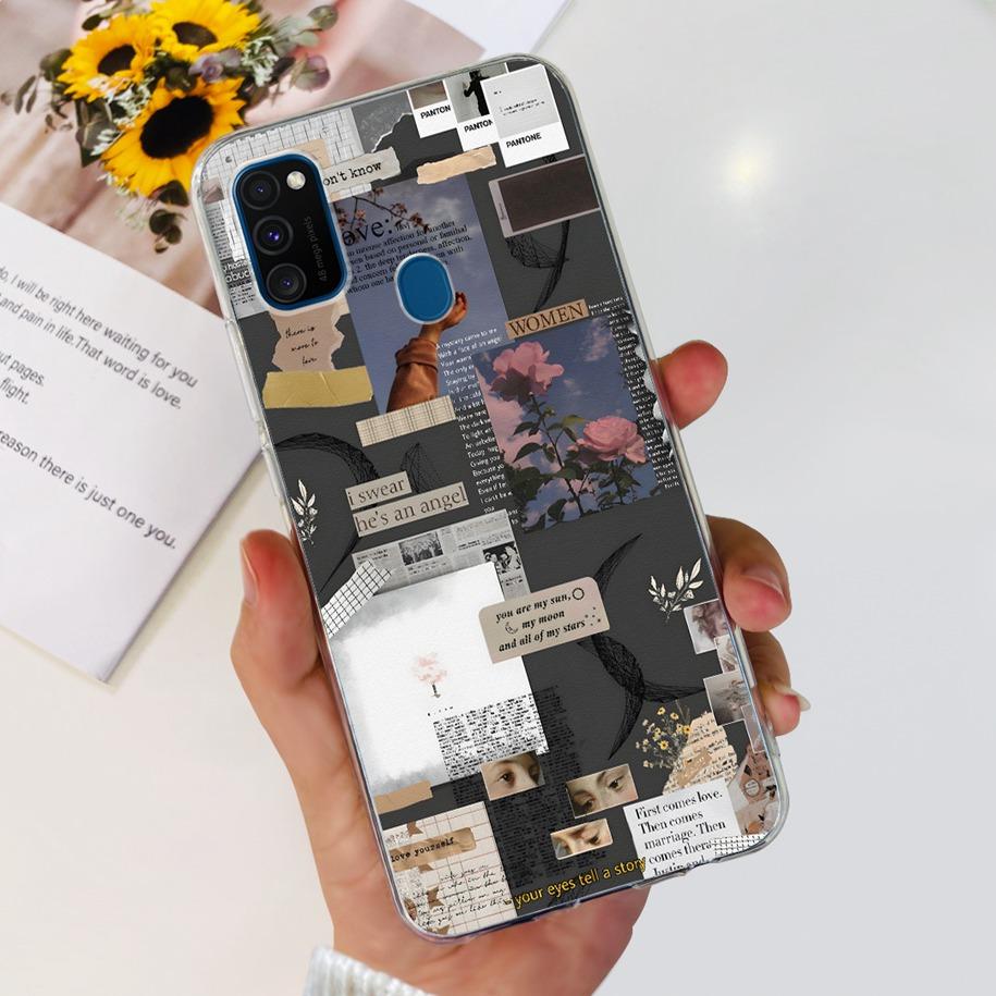 For Samsung M21 Case SM-M215F Silicone Soft Phone Cover For Samsung Galaxy M21 2020 Fundas Cartoon Coque For Samsung M 21 Bumper