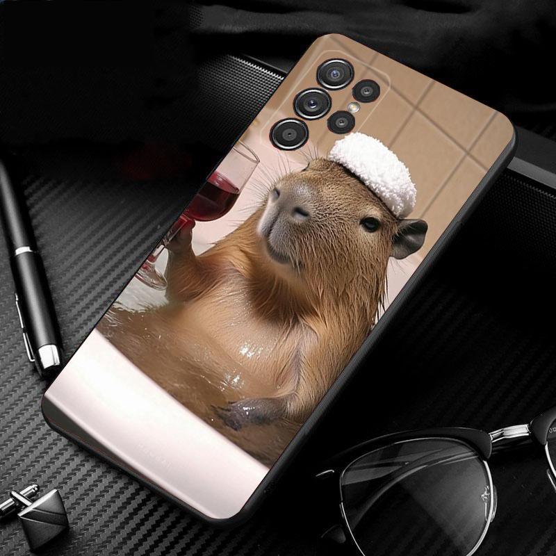 Animal Capybara Phone Case For Samsung Galaxy S25 S24 S23 S22 S21 Ultra S24 S23 S22 S21 S25 Plus S24 S20 FE