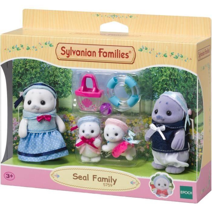 Gelenkige Familie - SYLVANIAN FAMILIES - Robbenfamilie - 4 Figuren und Strandzubehör