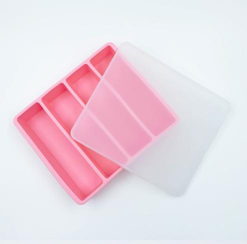

1PC Multi Colo Silicone Freezer With Lid Easy Release Silicone Freezer Container For Freezing And Storing Soups Broths Sauces
