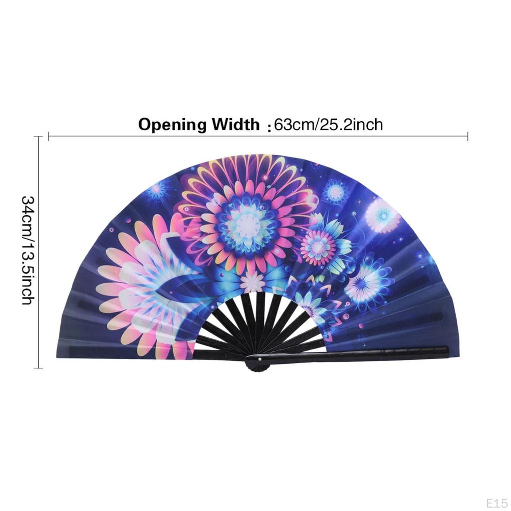 Foldable Hand Fan Bamboo Frame for Festival Wedding Birthday