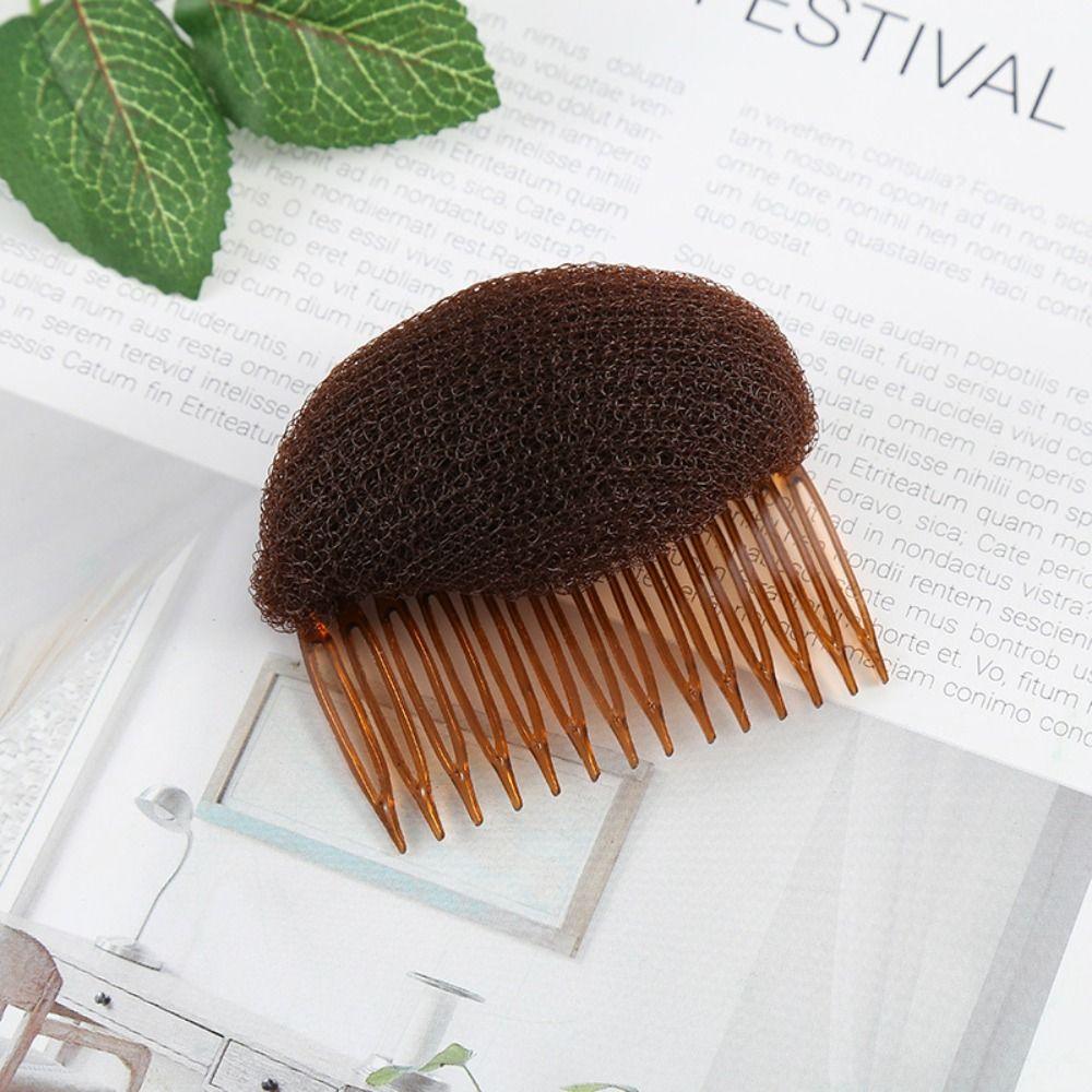 Seamless Fluffy Hair Clip Pad Hair Base Sponge Clip Bun Puff Hair Head Cushion  Women