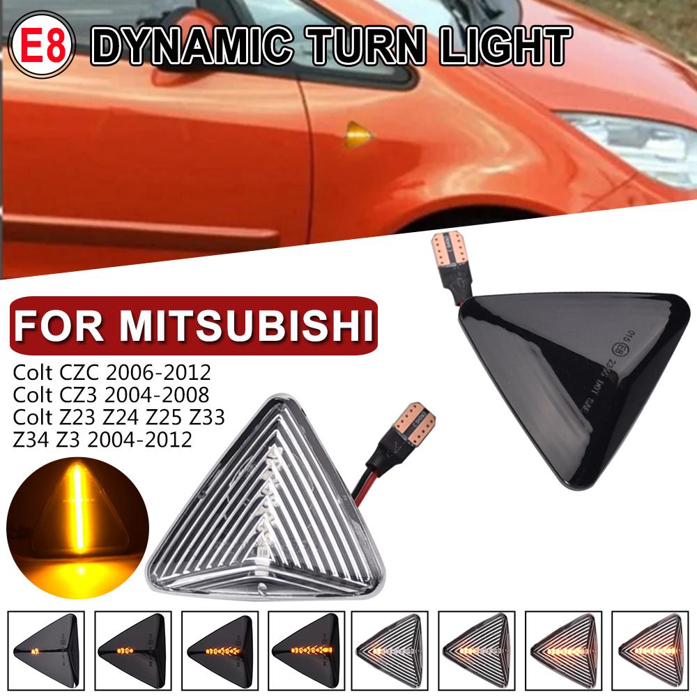 2 Stück LED Dynamische Seitenmarkierungs-Blinker für Mitsubishi Colt CZC CZ3 Z23 Z24 Z25 Z33 Z34 Z3 Sequentieller Blinker