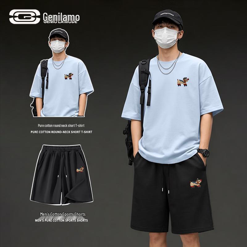 GENIOLAMODE Men s Cotton Casual Sportswear Set 3XL