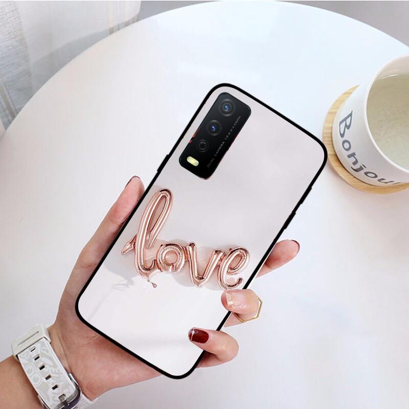 I Love You Pink Heart Phone Case for VIVO Y31 Y21 Y70 Y21S Y20 Y72 1907 Y12 Y11S Y53S Y33S Y55 Y76 Y51 Y15S Y01