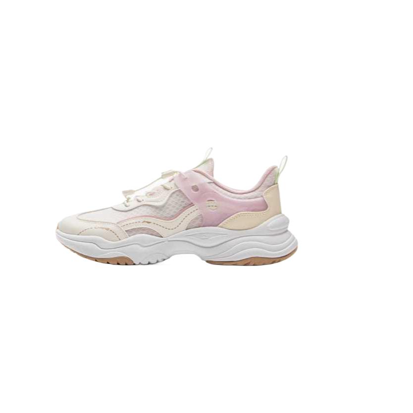 Li Ning Kids Sports Lifestyle Series Synthetic Leather Comfortable Fashionable Simple Versatile Shock Absorption Low-Top Casual Shoes YKCV136-6