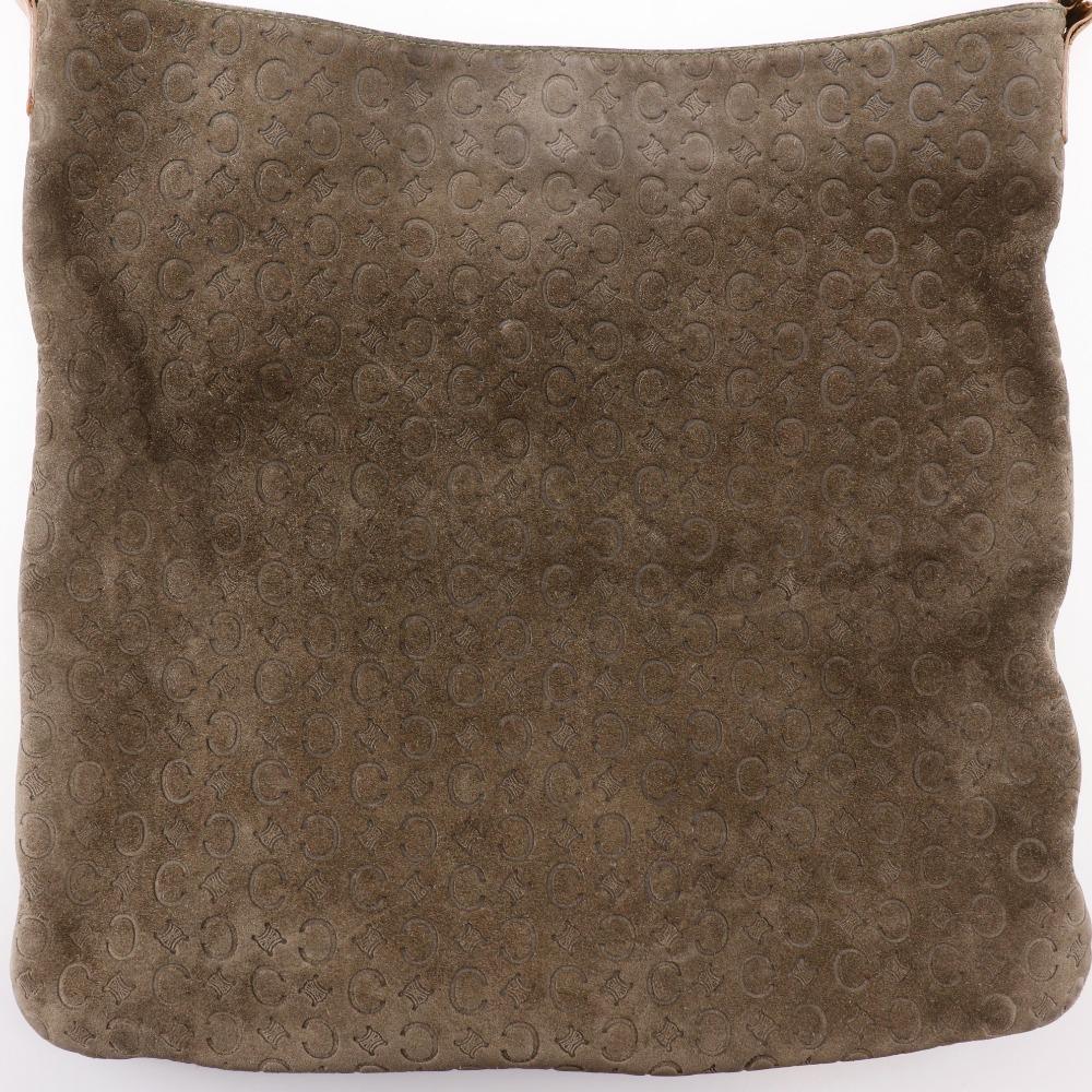 Celine C Macadam Umhängetasche Braun Wildleder Damen Gebraucht