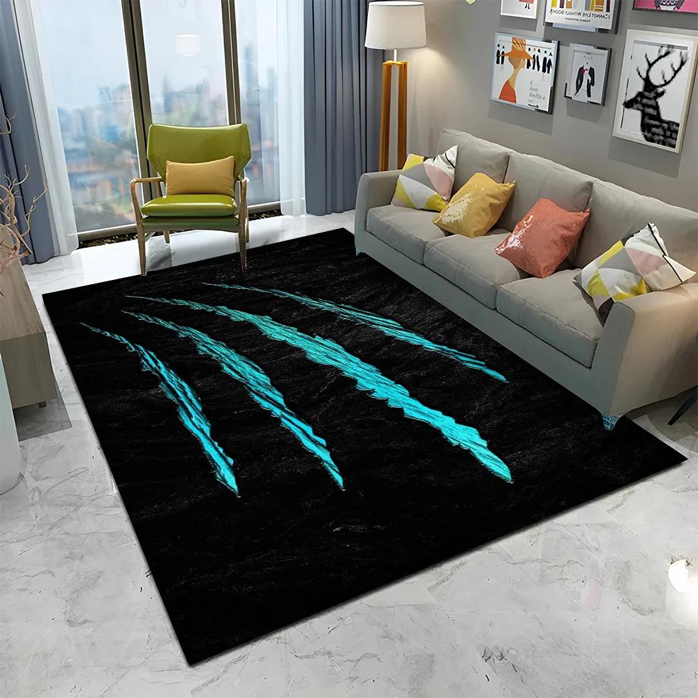 3D Beast Paw Print Claw Cartoon Carpet Rug for Home Living Room Bedroom Sofa Doormat Decor,kids Play Area Rug Non-slip Floor Mat