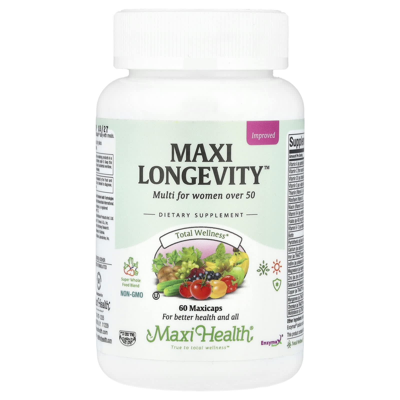 

Maxi Health, Maxi Longevity™, multi for women over 50, 60 maxi-caps